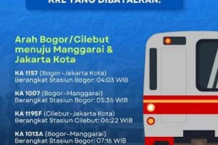 Info Terbaru Mengenai Jadwal KRL Commuter Line Bogor yang Dibatalkan Sementara Karena Perawatan Intensif Armada Kereta